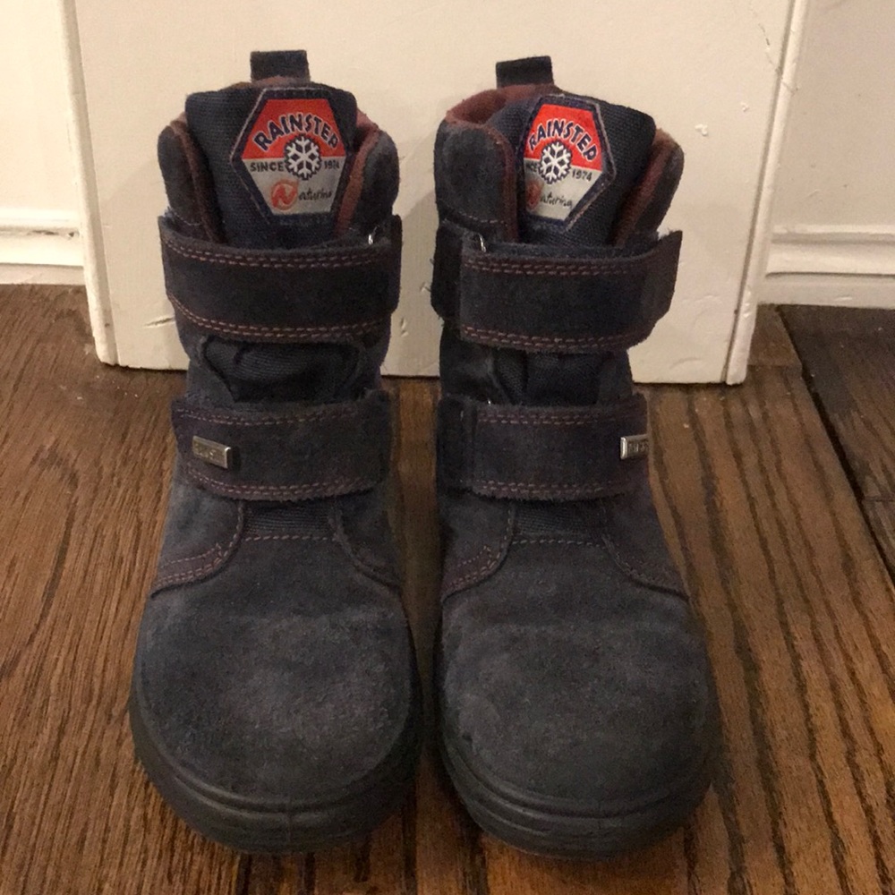 Naturino Navy Waterproof Suede Rainstep Boots